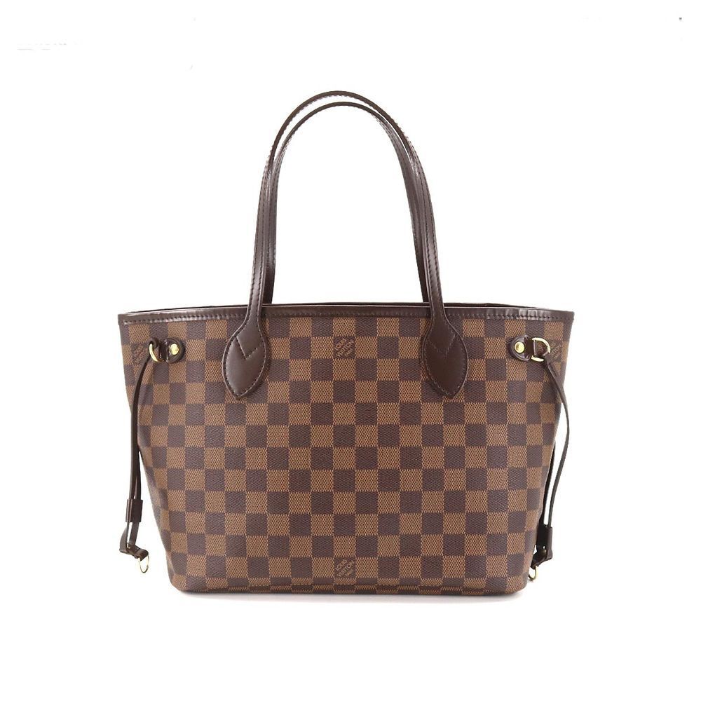 Louis Vuitton Damier Neverfull PM Tote Bag Ebene Brown